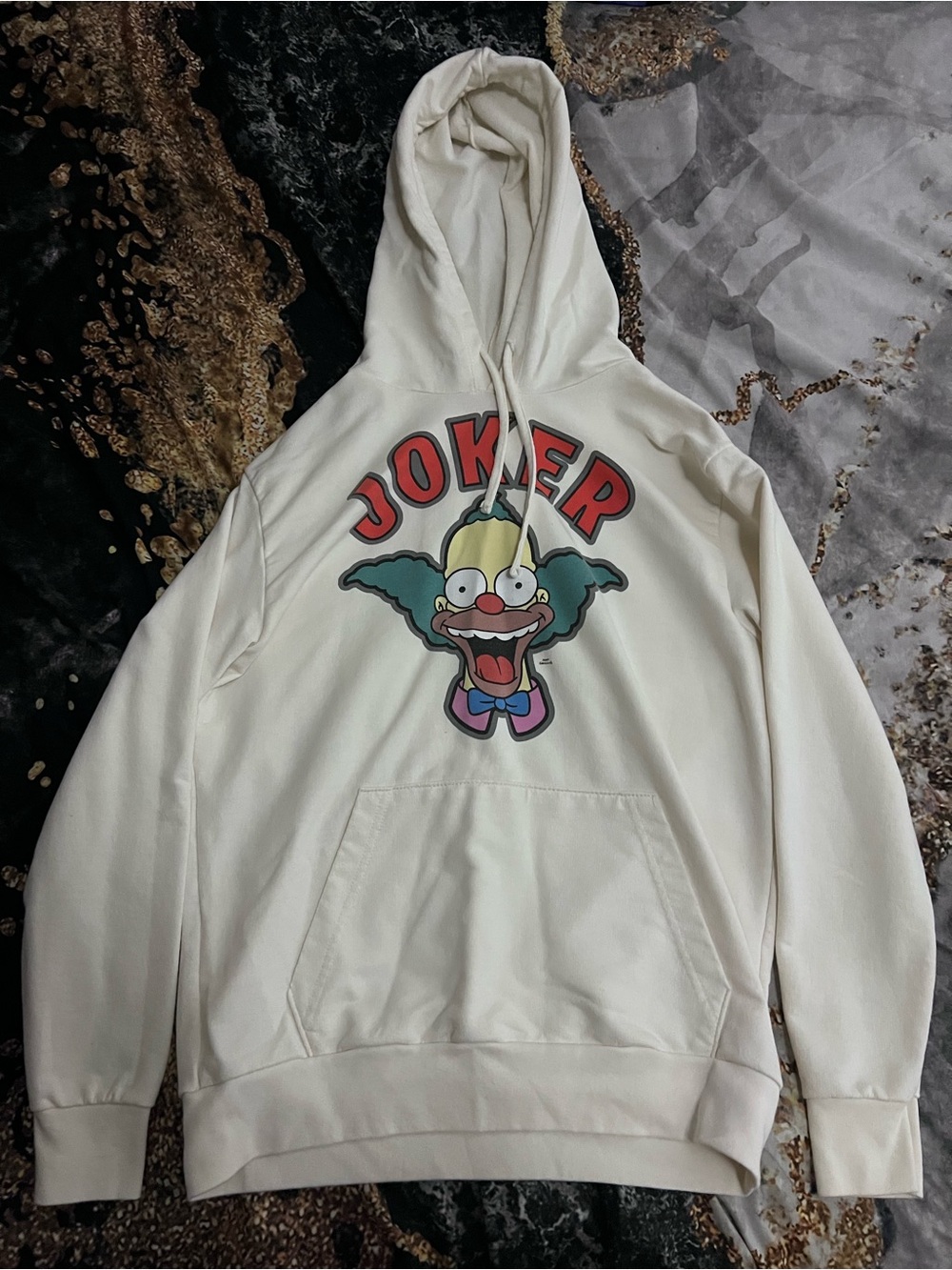 Crusty the Clown x Joker Graphic Hoodie in Cream